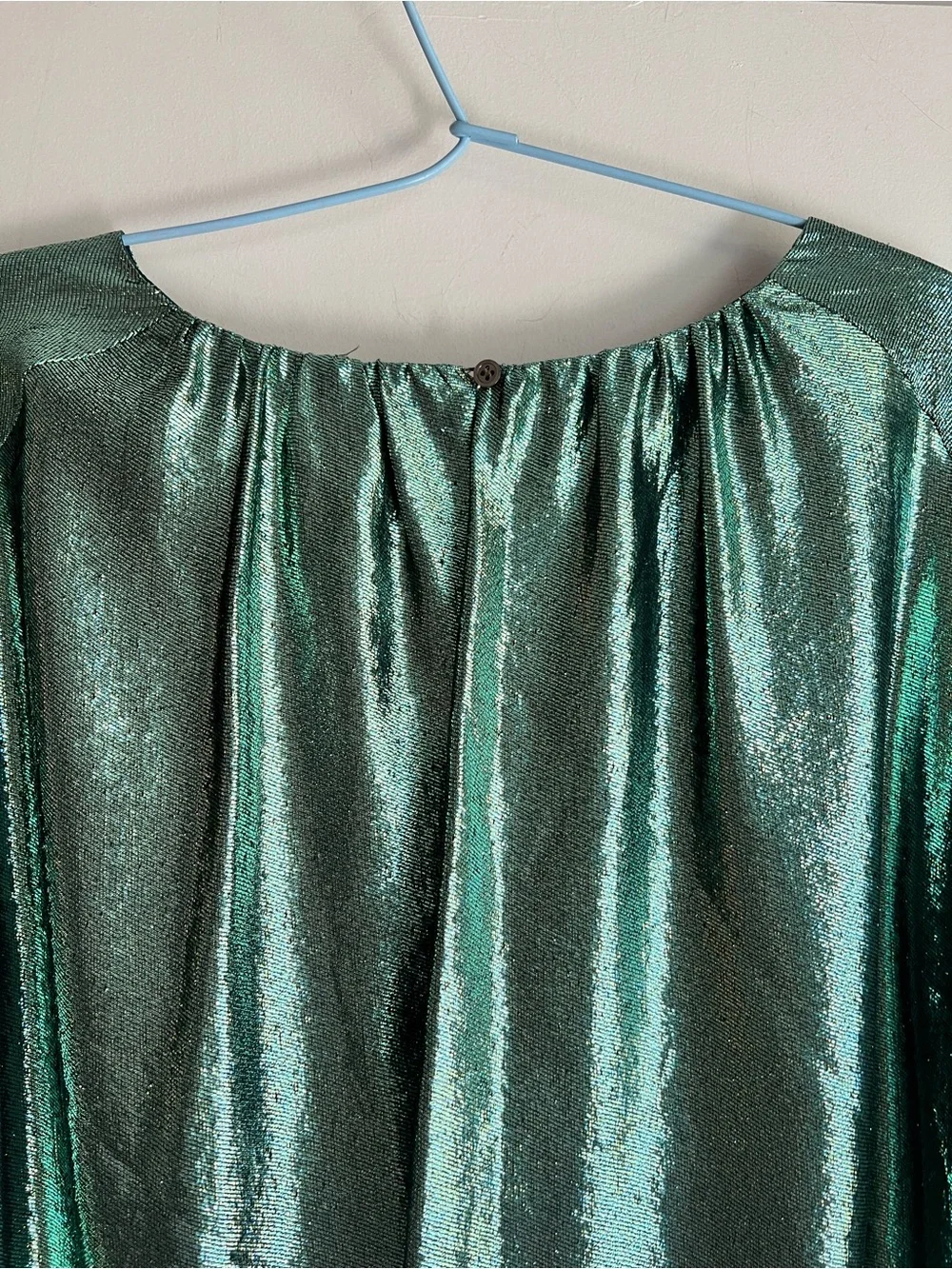 Metallic Green Long-Sleeve Midi Dress European brand - Picture 7 of 9